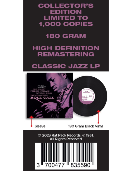 Hank Mobley - Roll Call (Vinyle)