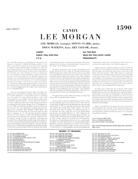 Lee Morgan - Candy (Vinyle)