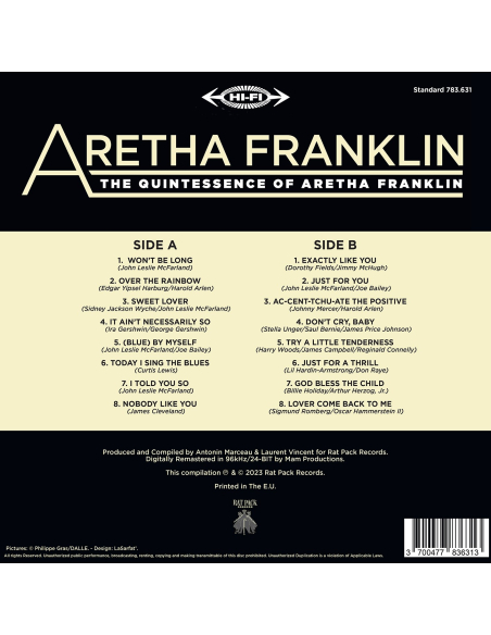 Aretha Franklin - The Quintessence Of Aretha Franklin (Vinyle)