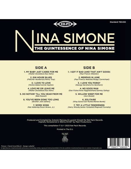 Nina Simone - The Quintessence Of Nina Simone (Vinyle)