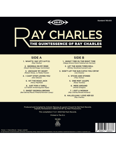 Ray Charles - The Quintessence Of Ray Charles (Vinyle)