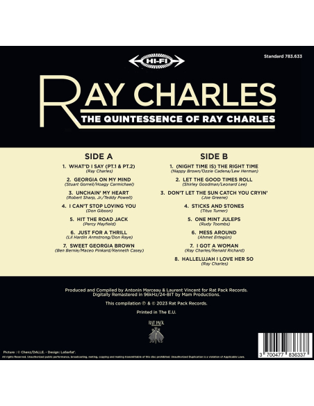 Ray Charles - The Quintessence Of Ray Charles (Vinyle)