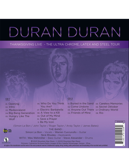 Duran Duran - The Ultra Chrome, Latex And Steel Tour - Édition 25ème Anniversaire (CD)