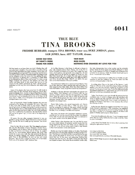 Tina Brooks - True Blue (Vinyle)