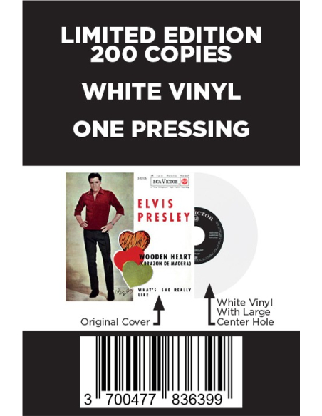 Elvis Presley - Wooden Heart - Vinyle Blanc (Espagne) (Vinyle 7'')
