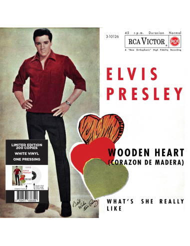 Elvis Presley - Wooden Heart - Vinyle Blanc (Espagne) (Vinyle 7'')