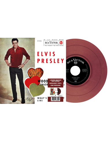 Elvis Presley - Wooden Heart - Vinyle Bordeaux (Espagne) (Vinyle 7'')