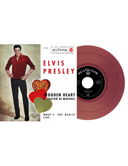 Elvis Presley - Wooden Heart - Vinyle Bordeaux (Espagne) (Vinyle 7'')