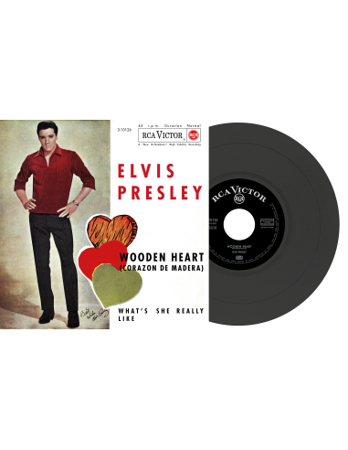 Elvis Presley - Wooden Heart - Vinyle Noir (Espagne) (Vinyle 7'')