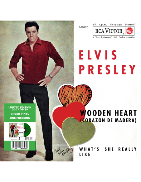 Elvis Presley - Wooden Heart - Vinyle Vert (Espagne) (Vinyle 7'')