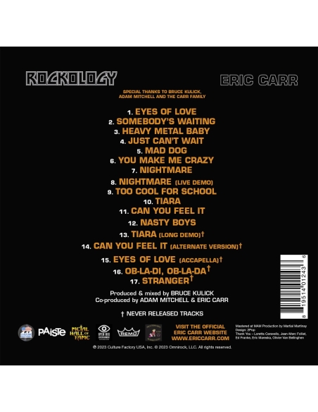 Eric Carr - Rockology - RSD BF 2023 (CD Orange)