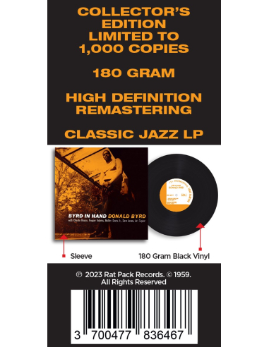 Donald Byrd - Byrd in Hand (Vinyle)