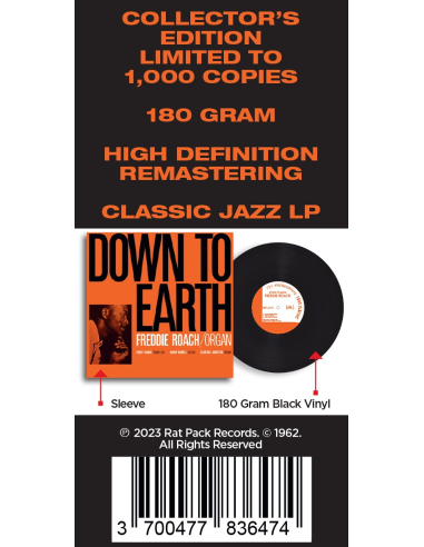 Freddie Roach - Down to Earth (Vinyle)