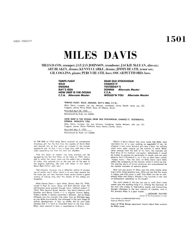 Miles Davis - Volume 1 (Vinyle)