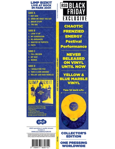 Limp Bizkit - Live at Rock Im Park 2001 - RSD BF 2023 (Vinyle)