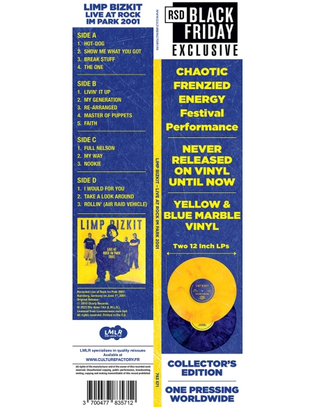 Limp Bizkit - Live at Rock Im Park 2001 - RSD BF 2023 (Vinyle)