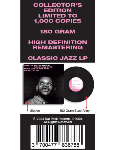 Walter Davis Jr. - Davis Cup (Vinyle)