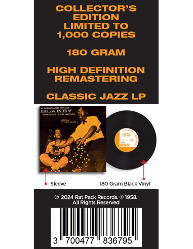 Art Blakey - Holiday For Skins Vol. 1 (Vinyle)