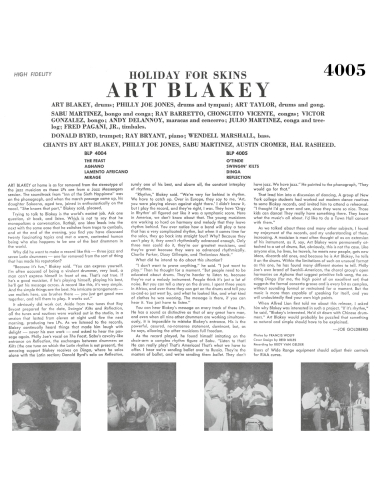 Art Blakey - Holiday For Skins Vol. 2 (Vinyle)