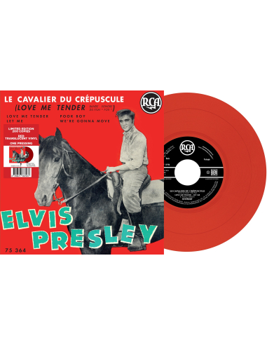 Elvis Presley - Le Cavalier du Crépuscule - Vinyle Rouge (France) (Vinyle 7'')