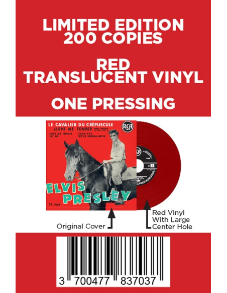Elvis Presley - Le Cavalier du Crépuscule - Vinyle Rouge (France) (Vinyle 7'')