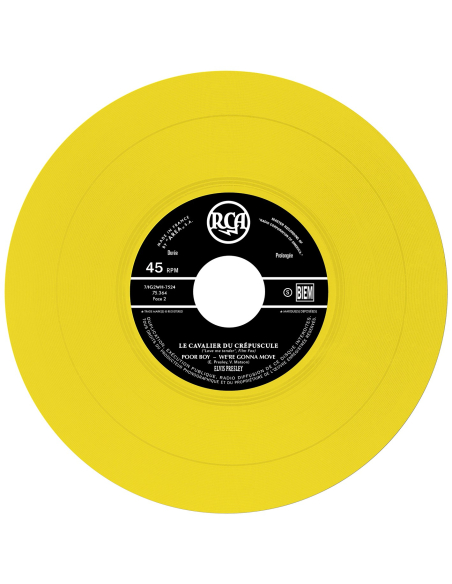 Elvis Presley - Le Cavalier du Crépuscule - Vinyle Jaune (France) (Vinyle 7'')