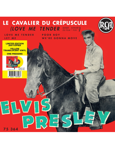 Elvis Presley - Le Cavalier du Crépuscule - Vinyle Jaune (France) (Vinyle 7'')