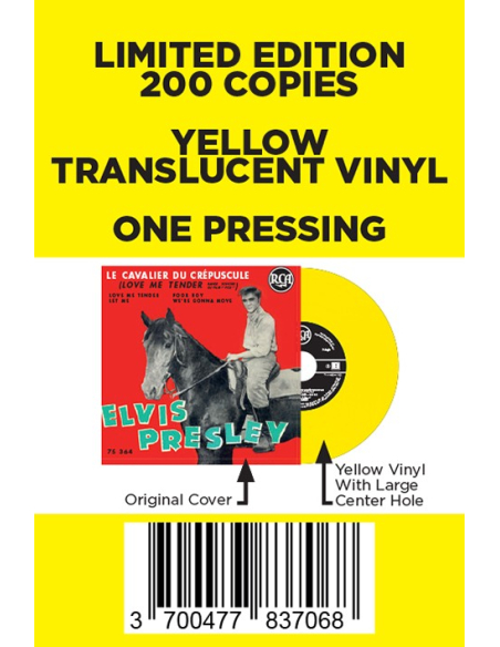 Elvis Presley - Le Cavalier du Crépuscule - Vinyle Jaune (France) (Vinyle 7'')