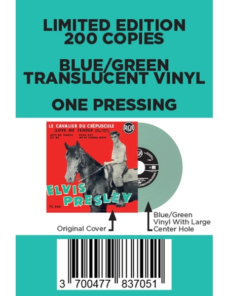 Elvis Presley - Le Cavalier du Crépuscule - Vinyle Bleu/Vert (France) (Vinyle 7'')