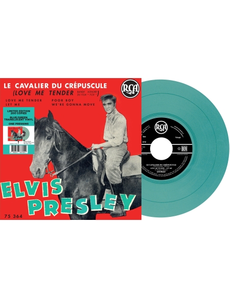 Elvis Presley - Le Cavalier du Crépuscule - Vinyle Bleu/Vert (France) (Vinyle 7'')