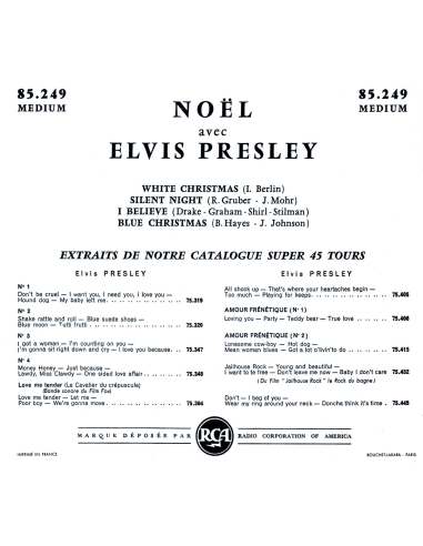Elvis Presley - Noël Avec Elvis - Vinyle Rouge (France) (Vinyle 7'')