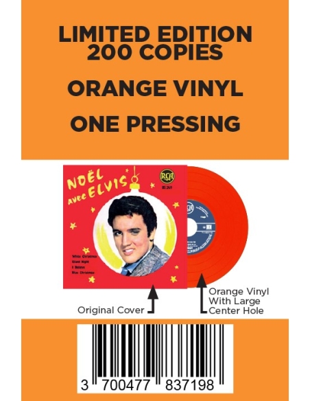 Elvis Presley - Noël Avec Elvis - Vinyle Orange (France) (Vinyle 7'')
