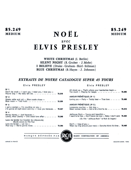 Elvis Presley - Noël Avec Elvis - Vinyle Orange (France) (Vinyle 7'')