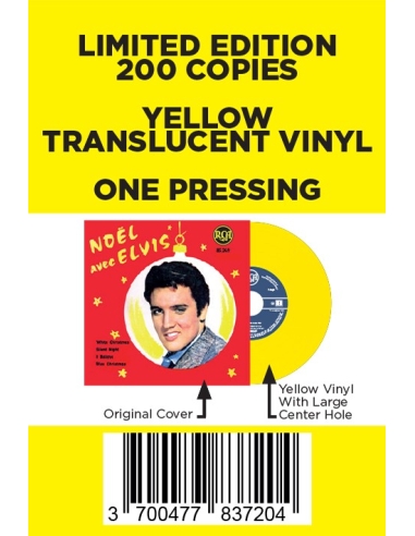 Elvis Presley - Noël Avec Elvis - Vinyle Jaune (France) (Vinyle 7'')