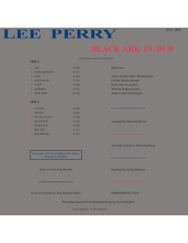Lee Perry - Black Ark In Dub (Vinyle)
