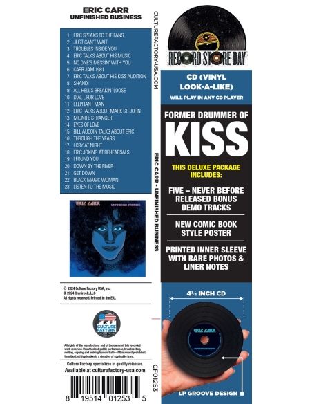 Eric Carr - Unfinished Business - RSD 2024 (CD)