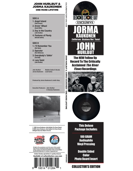John Hurlbut & Jorma Kaukonen - One More Lifetime - RSD 2024 (Vinyle)