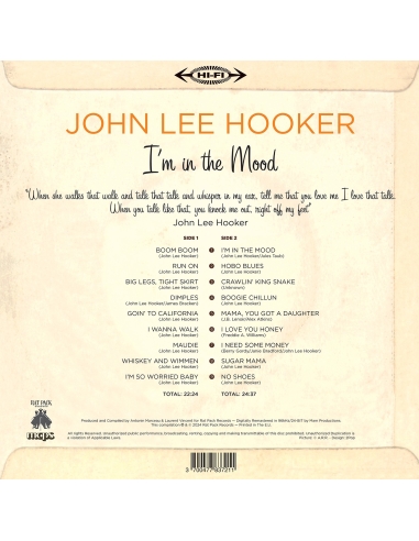 John Lee Hooker - I’m in the Mood - RSD 2024 (Vinyle + CD)