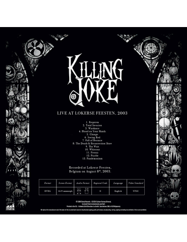 Killing Joke - Live At Lokerse Feesten, 2003 - RSD 2024 (Vinyle + DVD)