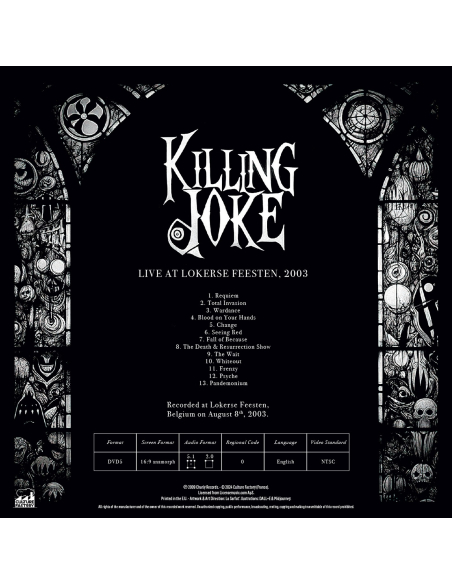 Killing Joke - Live At Lokerse Feesten, 2003 - RSD 2024 (Vinyle + DVD)