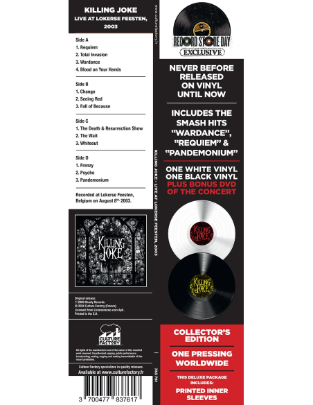 Killing Joke - Live At Lokerse Feesten, 2003 - RSD 2024 (Vinyle + DVD)