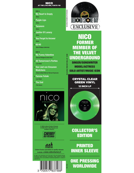 Nico - At the Live Inn, Tokyo '86 - RSD 2024 (Vinyle)