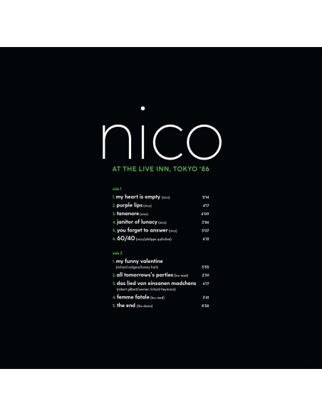 Nico - At the Live Inn, Tokyo '86 - RSD 2024 (Vinyle)