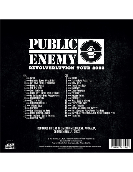 Public Enemy – Revolverlution Tour, 2003 - RSD 2024 (CD)