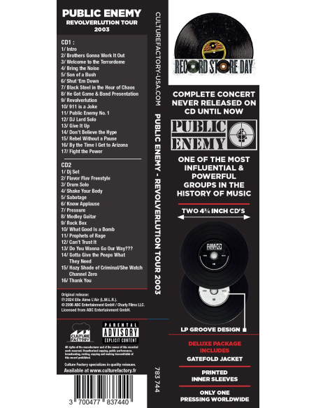 Public Enemy – Revolverlution Tour, 2003 - RSD 2024 (CD)