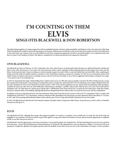 Elvis Presley - I'm Counting on Them - RSD 2024 (Vinyle)