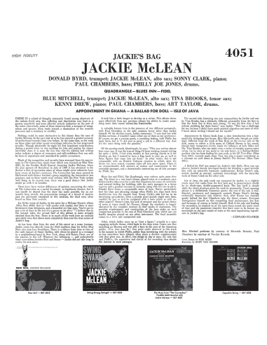 Jackie McLean - Jackie's Bag (Vinyle)