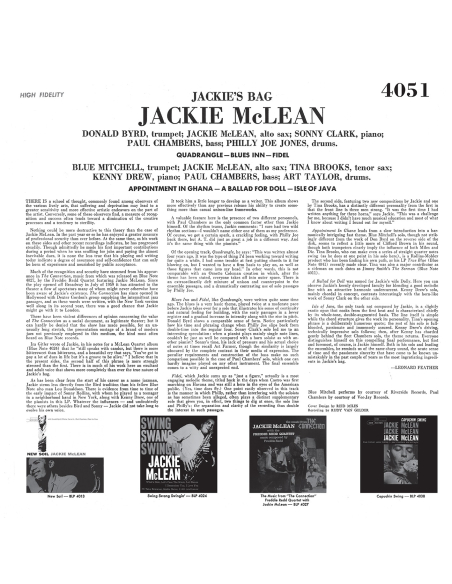 Jackie McLean - Jackie's Bag (Vinyle)