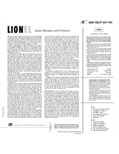 Lionel Hampton And His Orchestra - Lionel... Play Drums, Vibes, Piano (Vinyle)