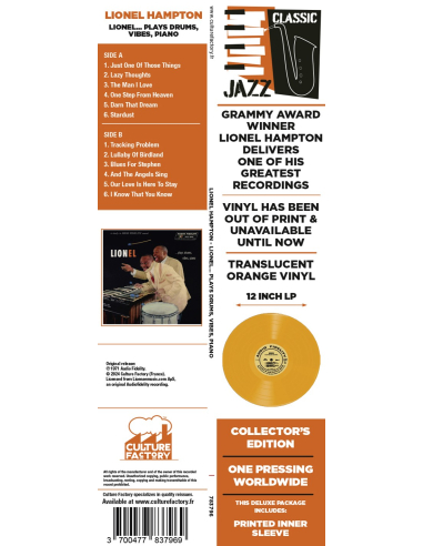 Lionel Hampton And His Orchestra - Lionel... Play Drums, Vibes, Piano (Vinyle)